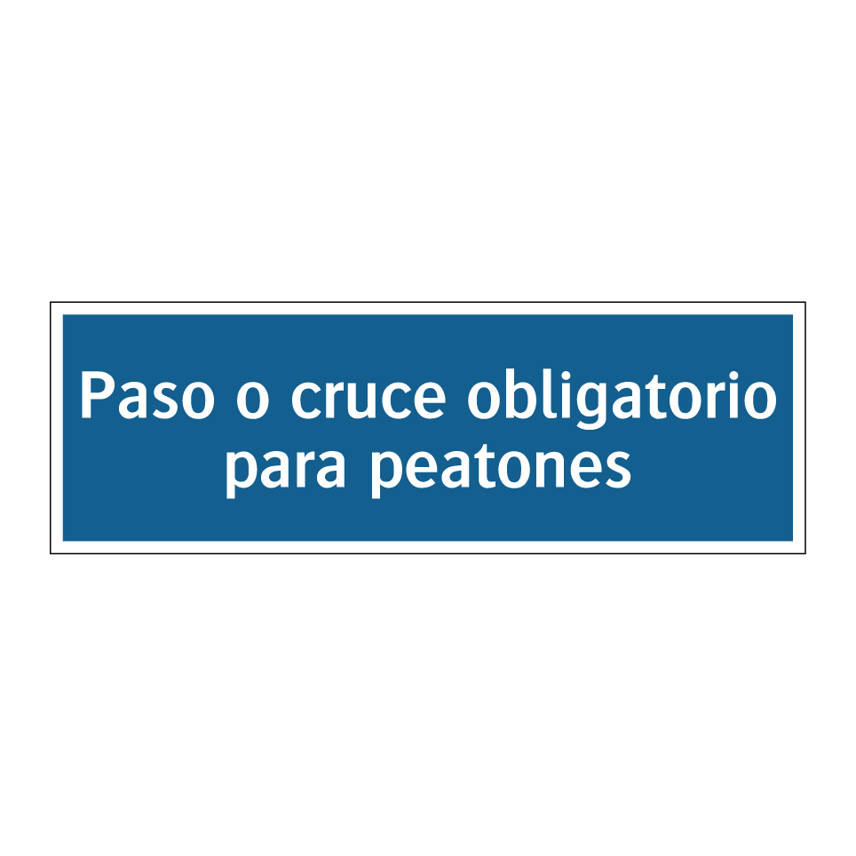 Paso o cruce obligatorio para peatones