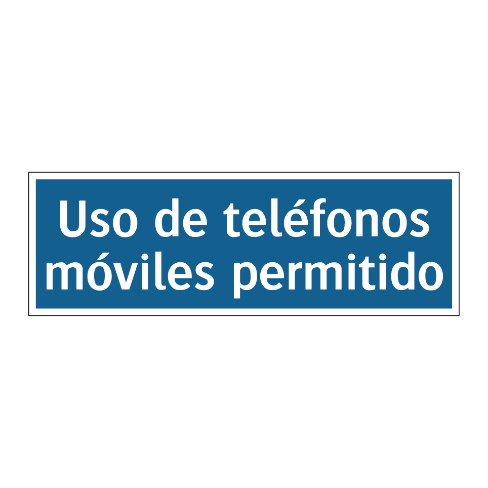 Uso de teléfonos móviles permitido