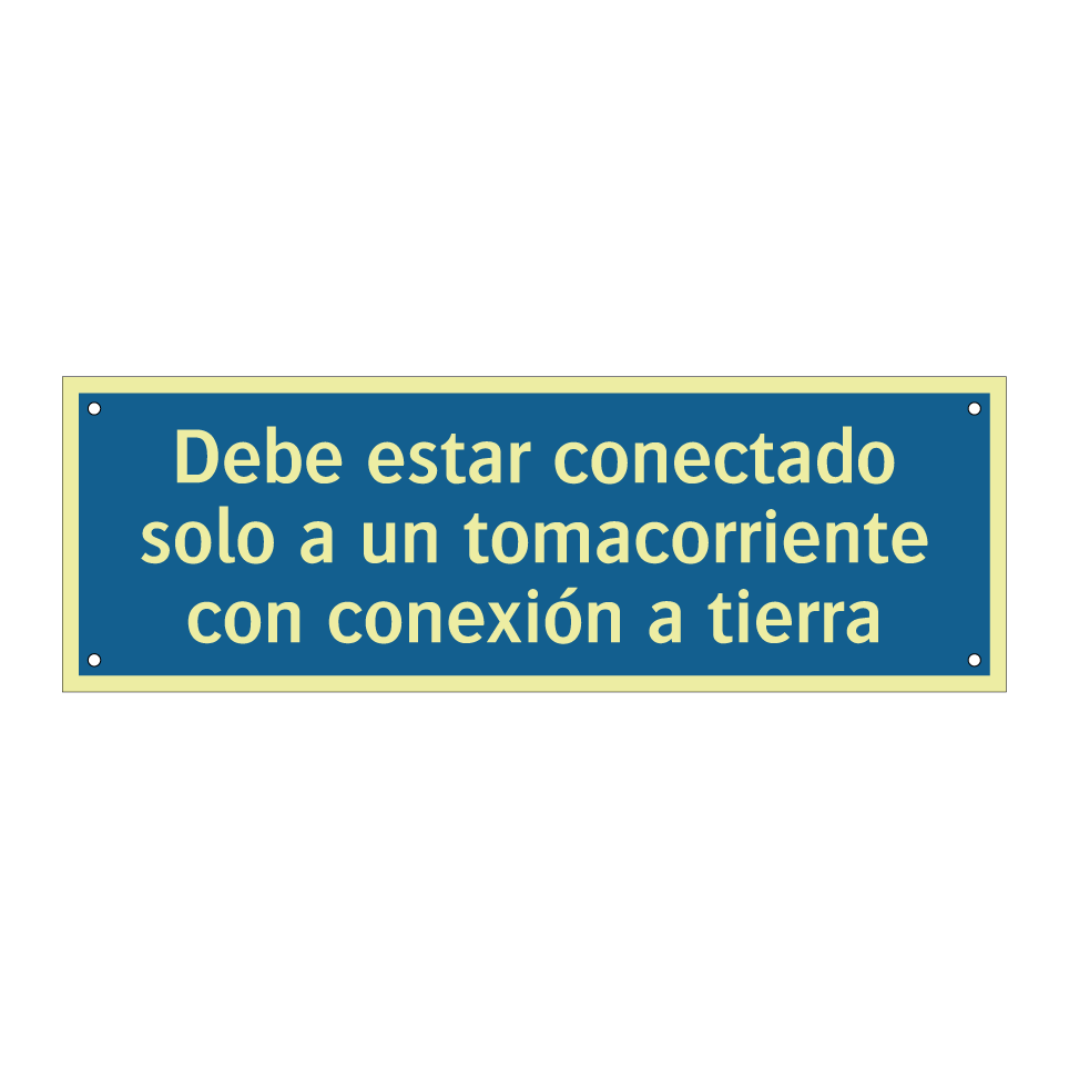 Debe estar conectado solo a un tomacorriente con conexión a tierra