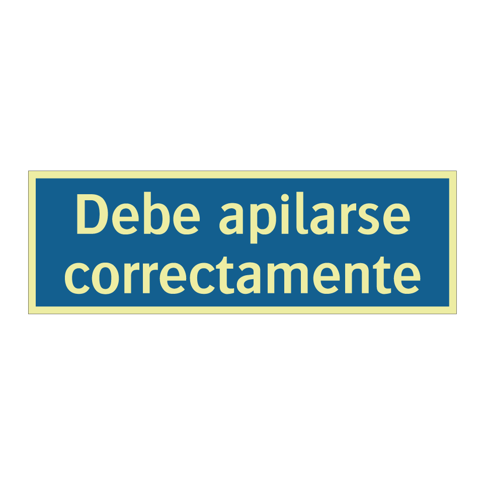 Debe apilarse correctamente