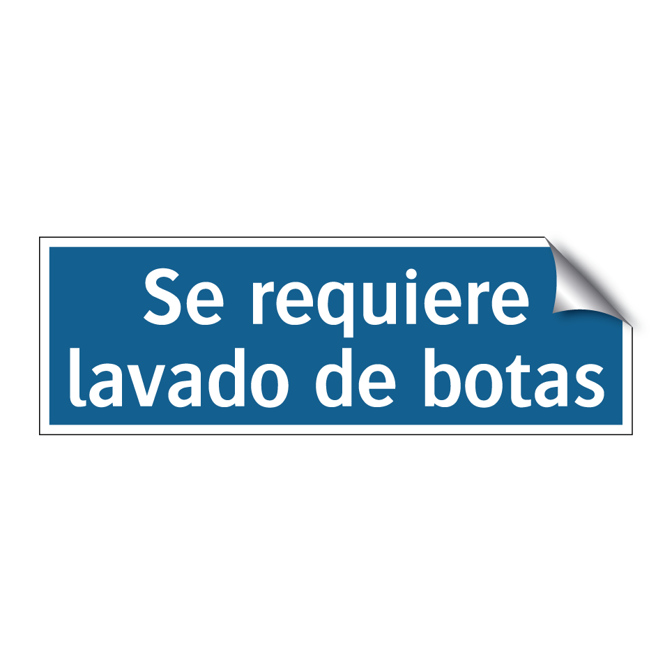 Se requiere lavado de botas