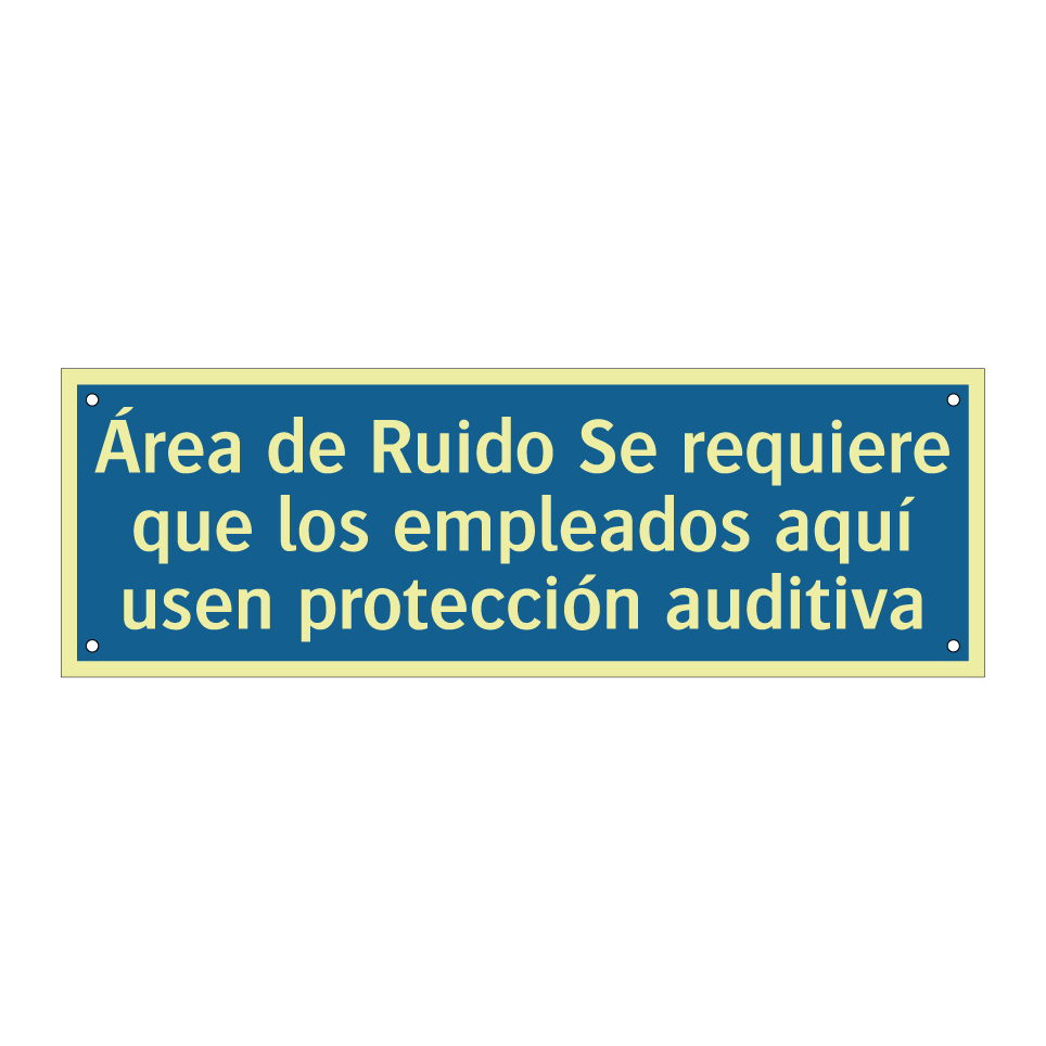 Área de Ruido Se requiere que los empleados aquí usen protección auditiva