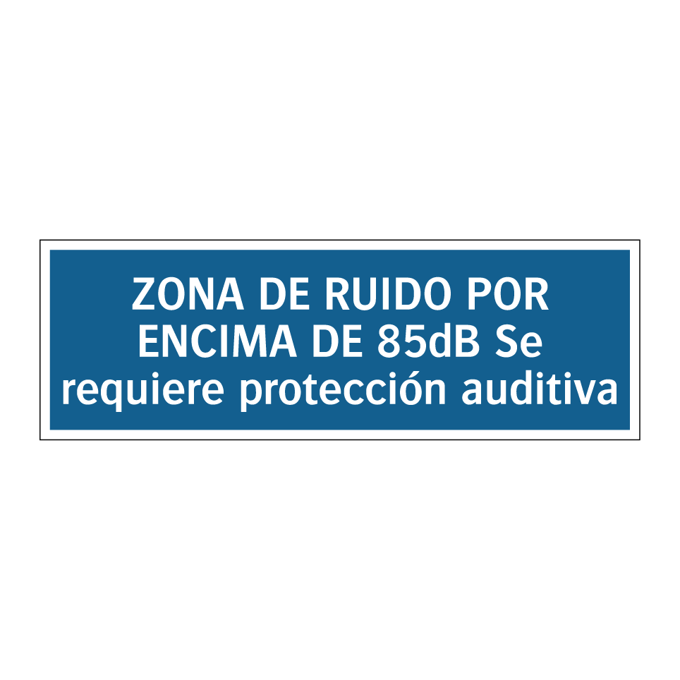 ZONA DE RUIDO POR ENCIMA DE 85dB Se requiere protección auditiva