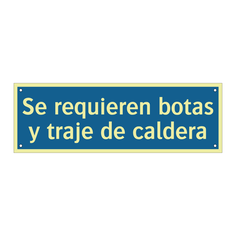 Se requieren botas y traje de caldera