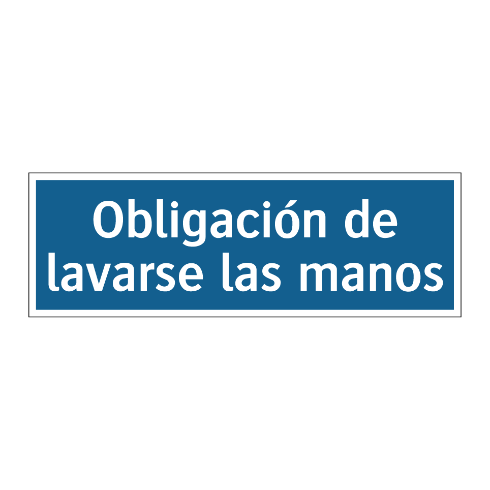 Obligación de lavarse las manos