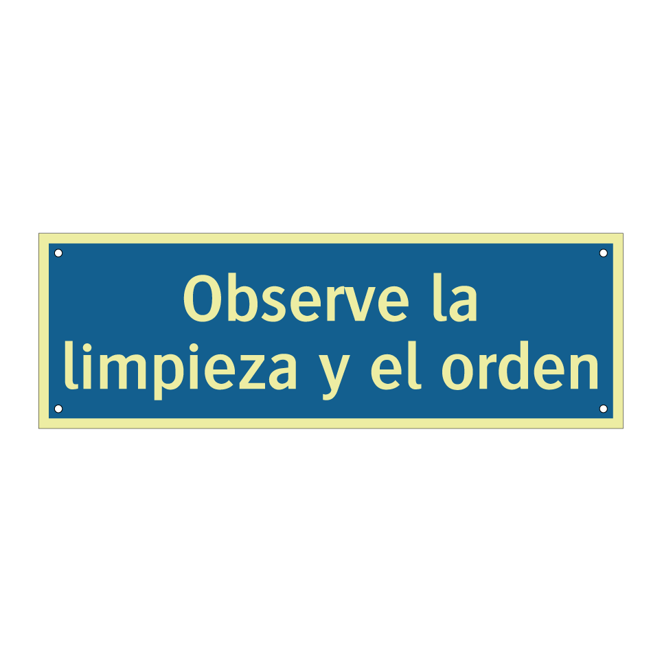 Observe la limpieza y el orden