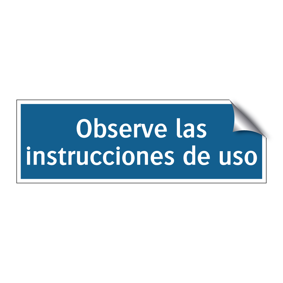 Observe las instrucciones de uso