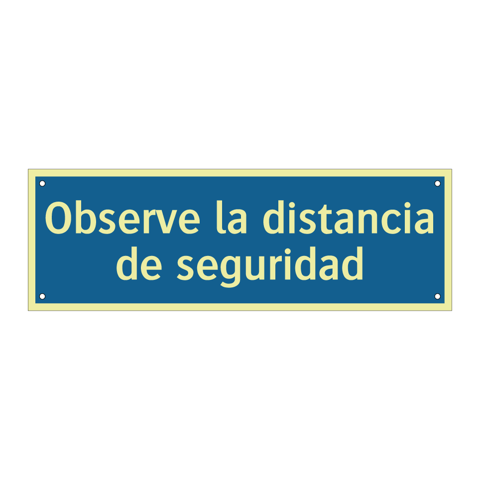 Observe la distancia de seguridad