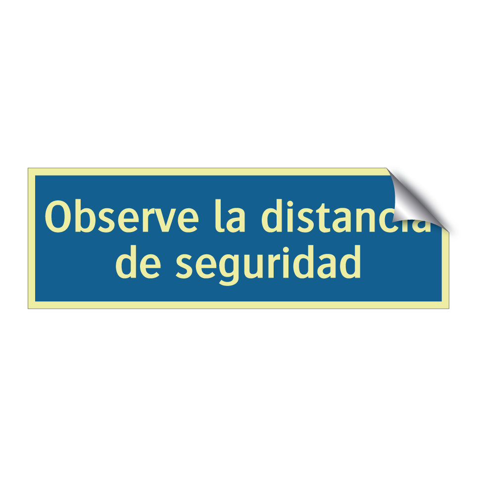 Observe la distancia de seguridad