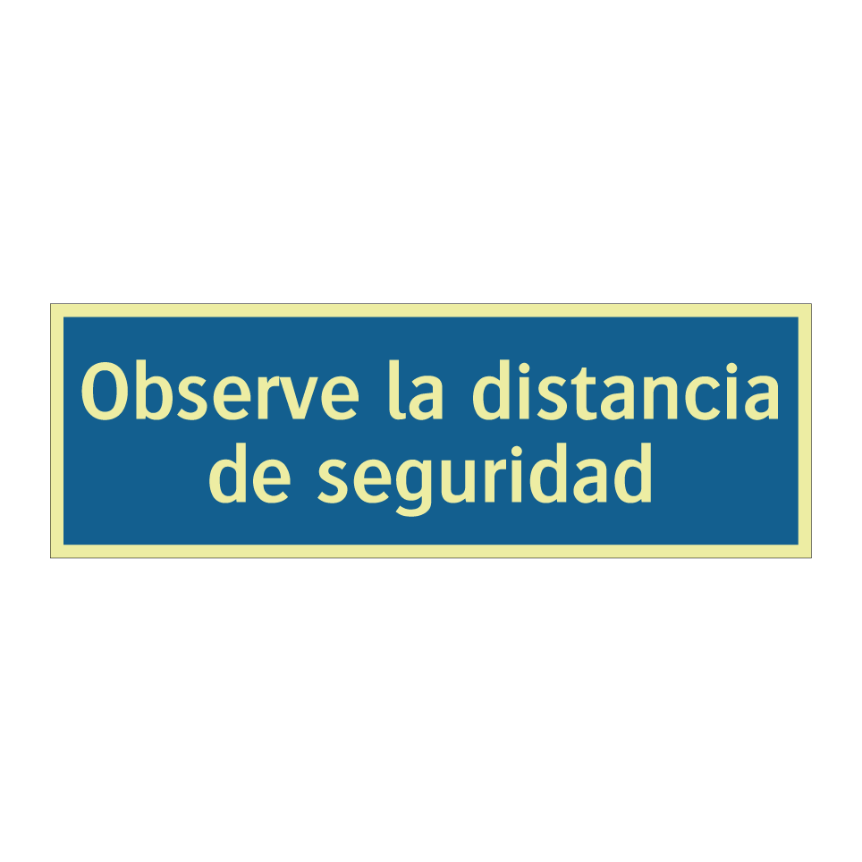 Observe la distancia de seguridad
