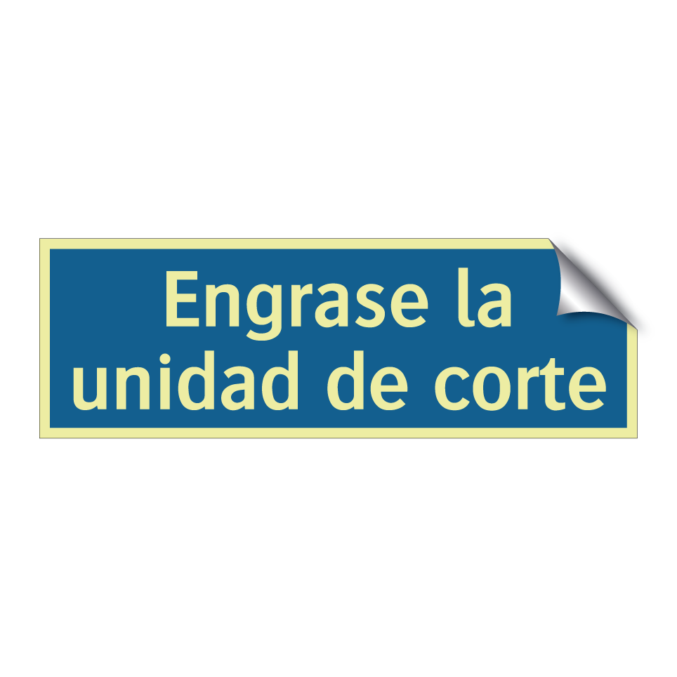 Engrase la unidad de corte