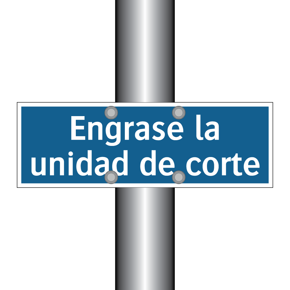 Engrase la unidad de corte