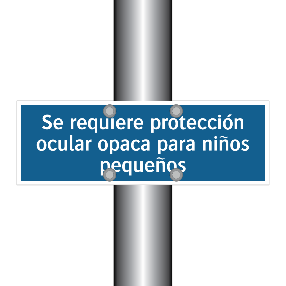 Se requiere protección ocular opaca para niños pequeños