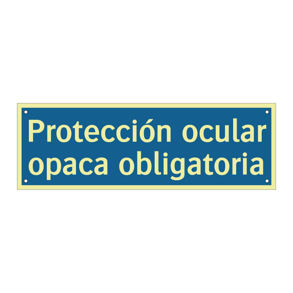 Protección ocular opaca obligatoria