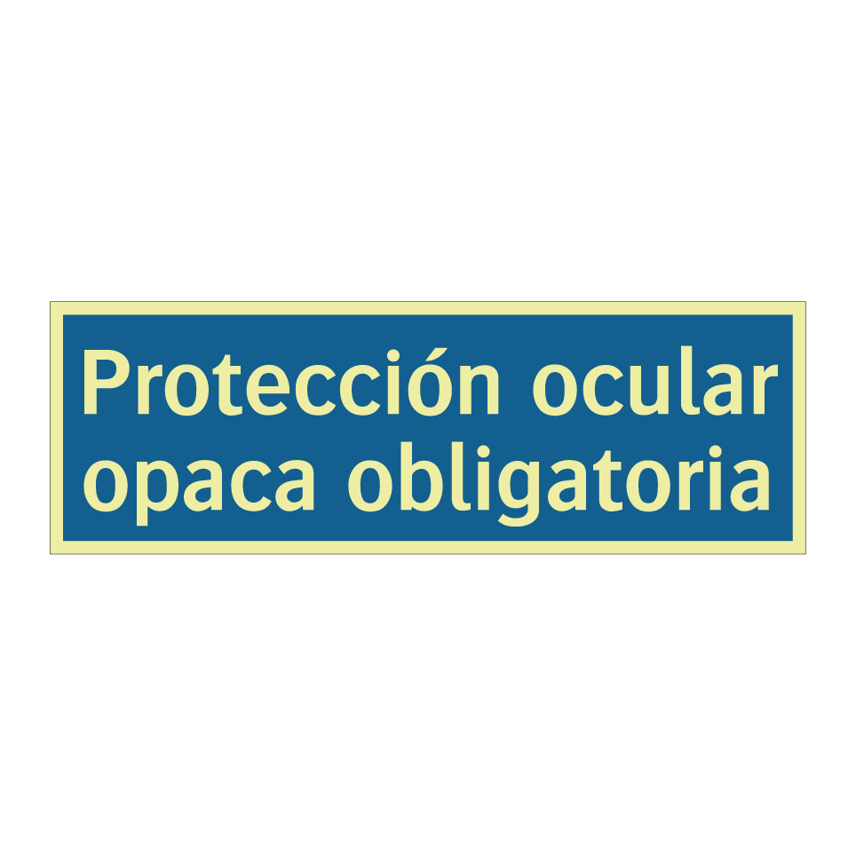 Protección ocular opaca obligatoria