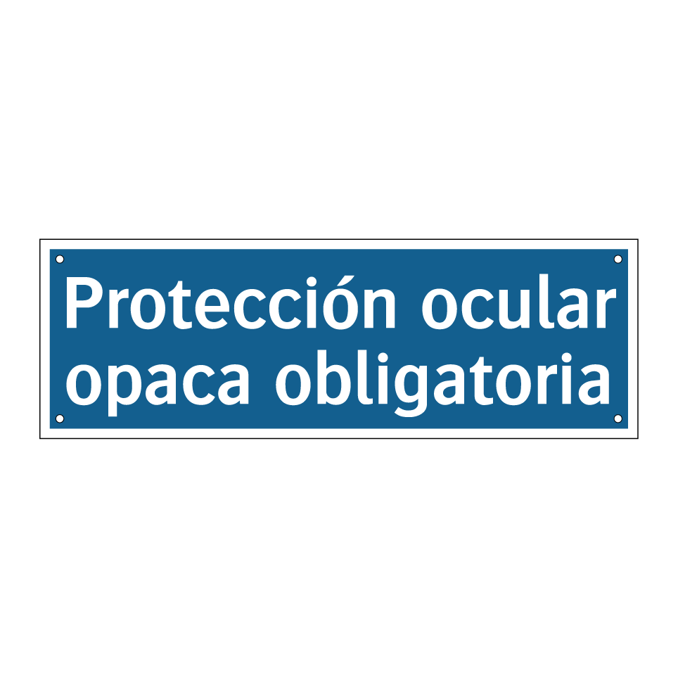 Protección ocular opaca obligatoria