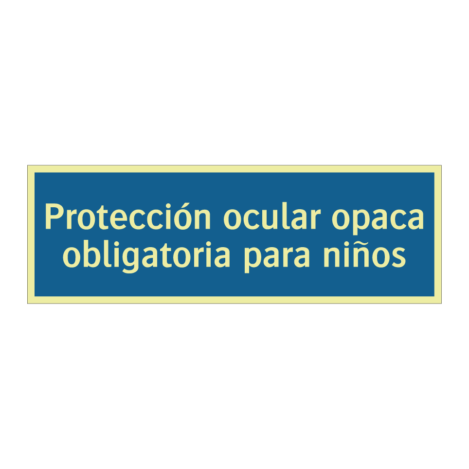 Protección ocular opaca obligatoria para niños