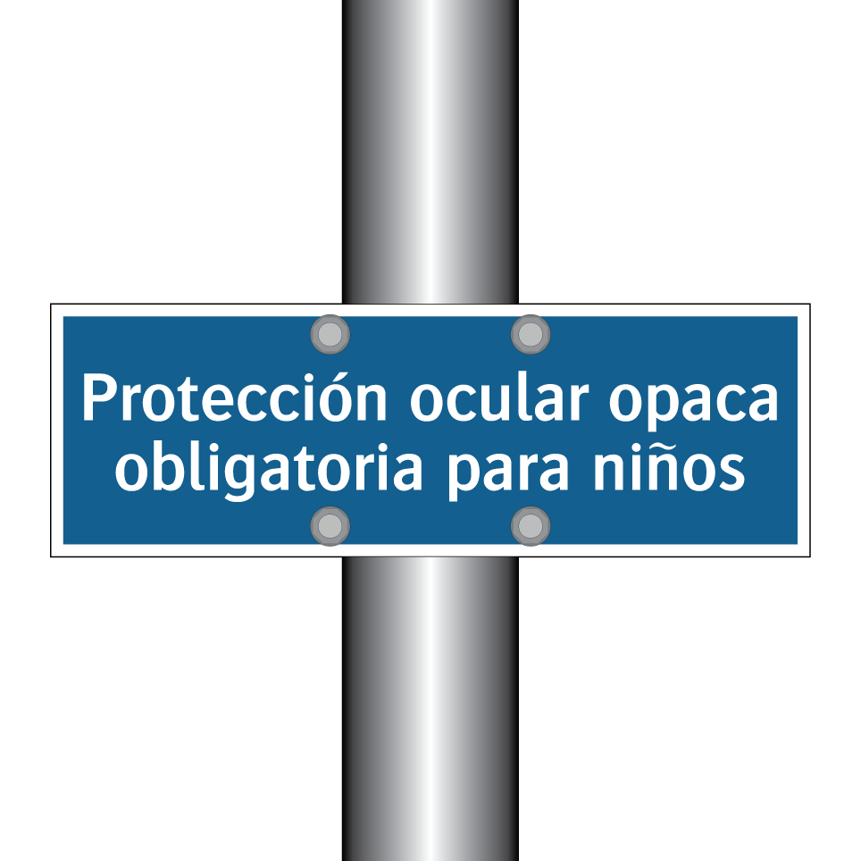 Protección ocular opaca obligatoria para niños