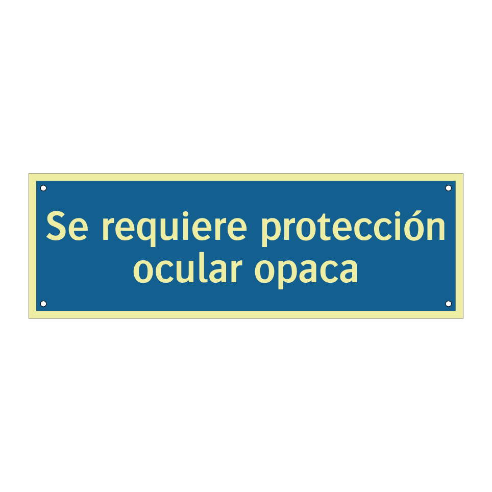 Se requiere protección ocular opaca