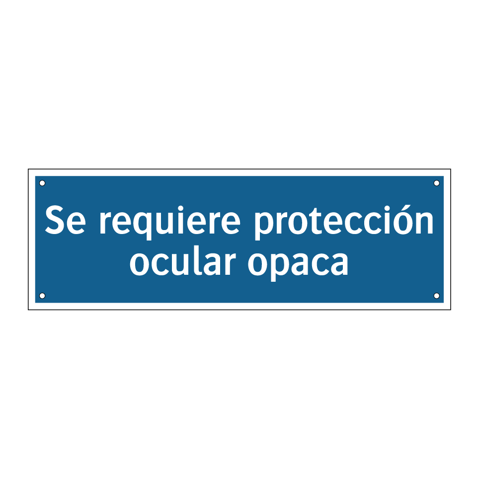 Se requiere protección ocular opaca