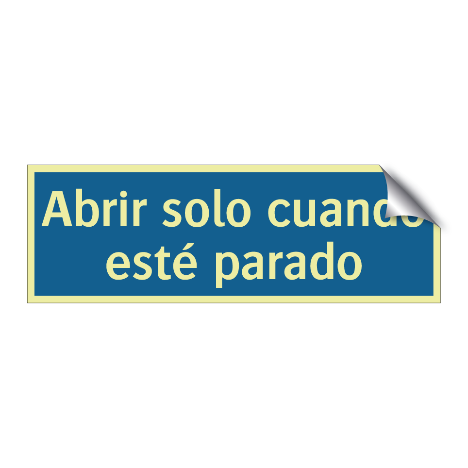 Abrir solo cuando esté parado