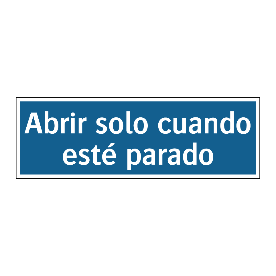 Abrir solo cuando esté parado