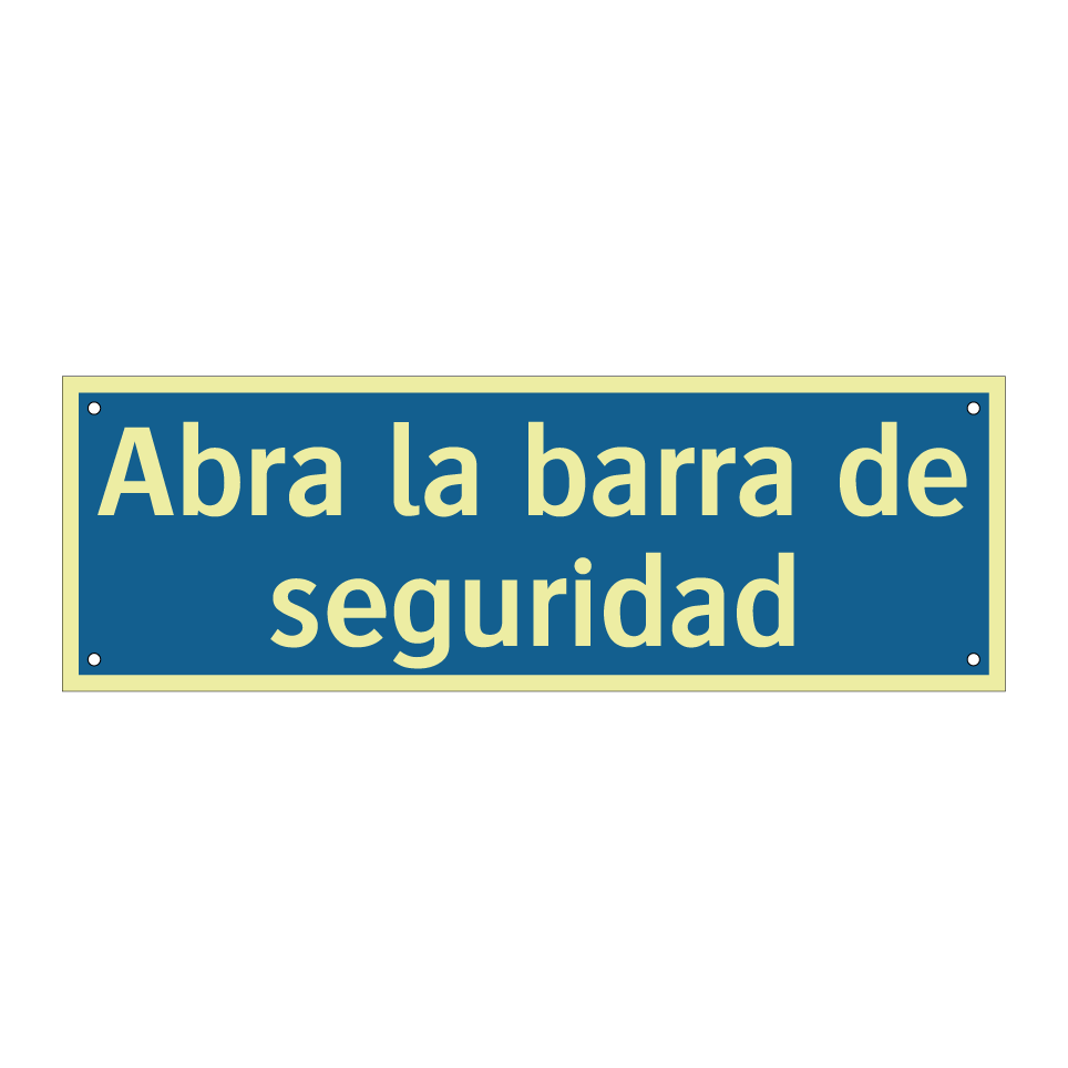 Abra la barra de seguridad