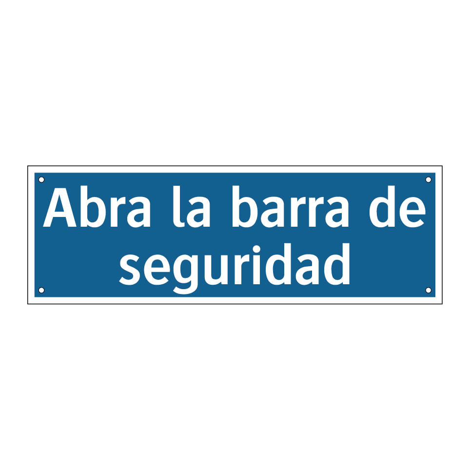 Abra la barra de seguridad