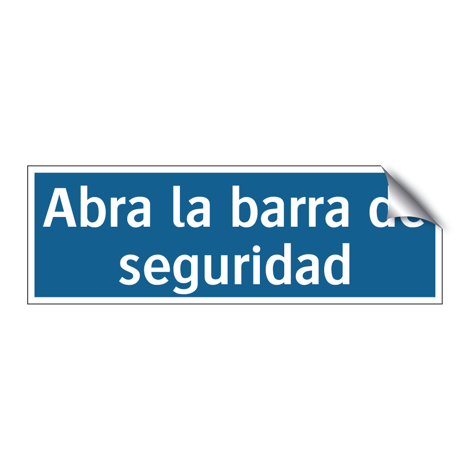 Abra la barra de seguridad