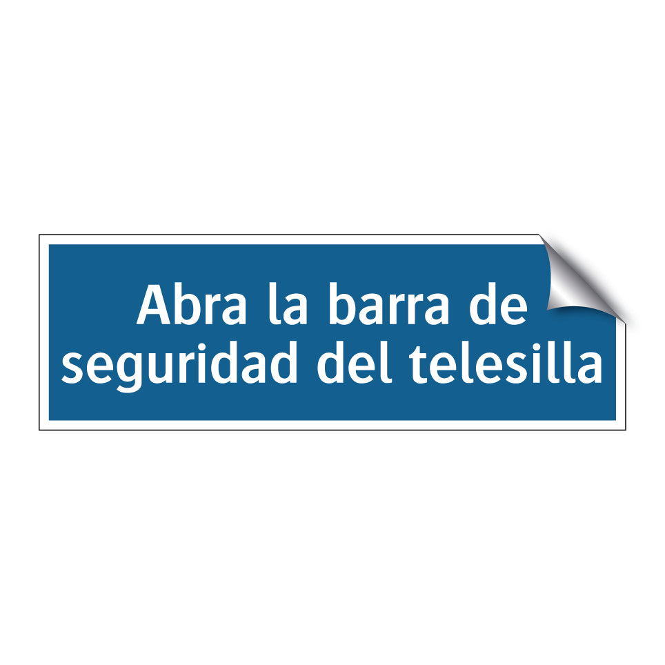 Abra la barra de seguridad del telesilla