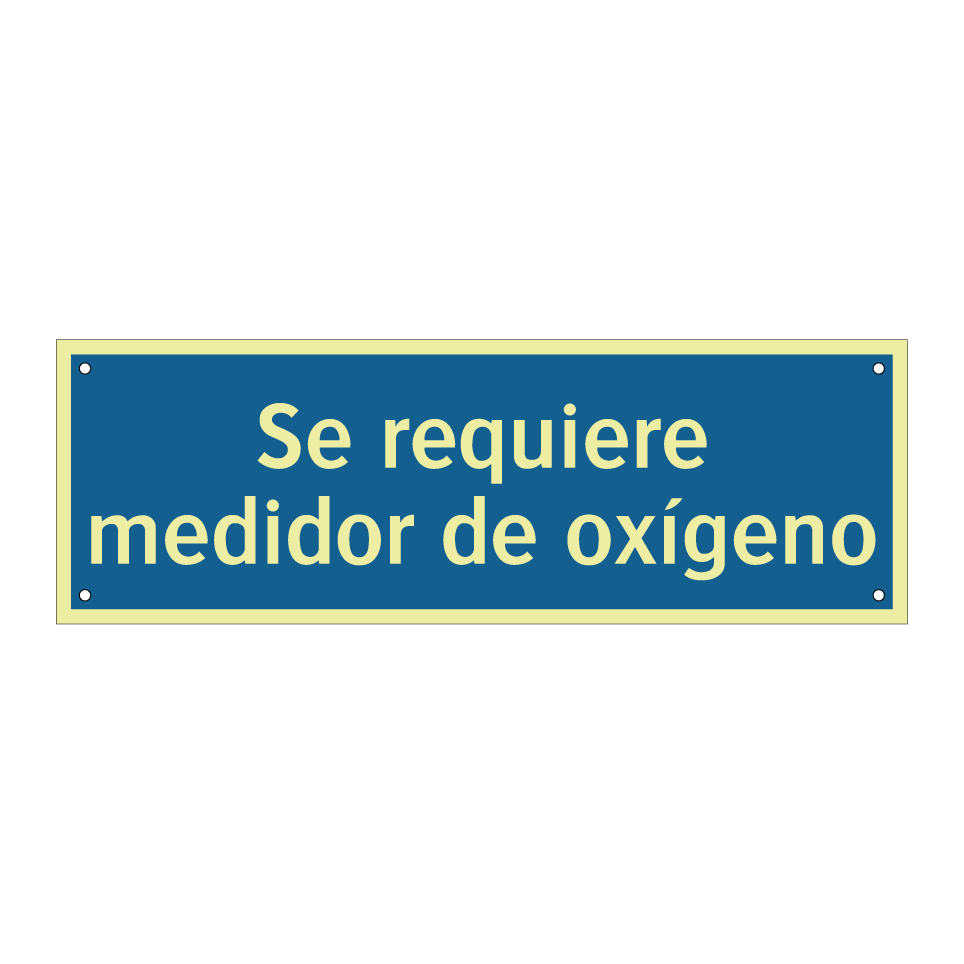 Se requiere medidor de oxígeno