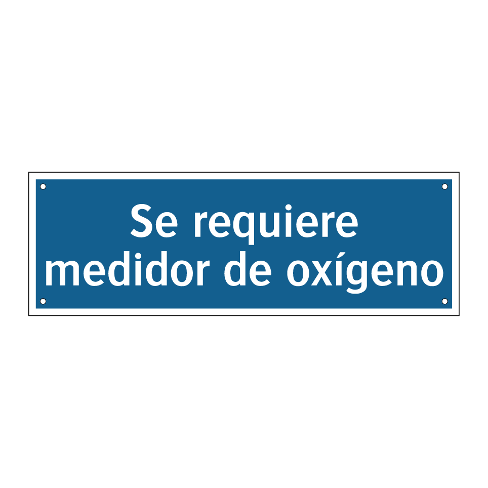 Se requiere medidor de oxígeno