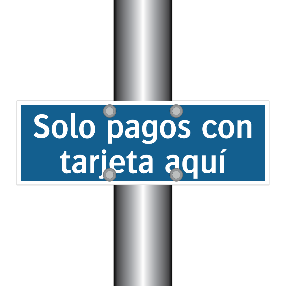 Solo pagos con tarjeta aquí