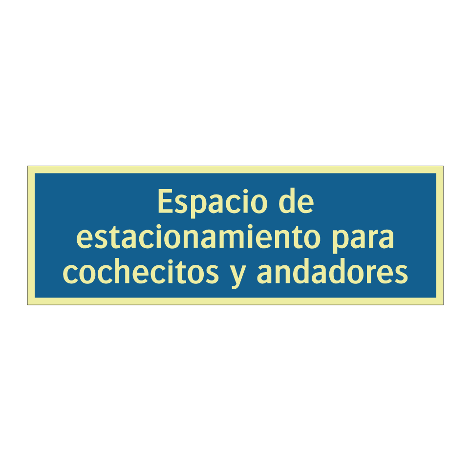 Espacio de estacionamiento para cochecitos y andadores