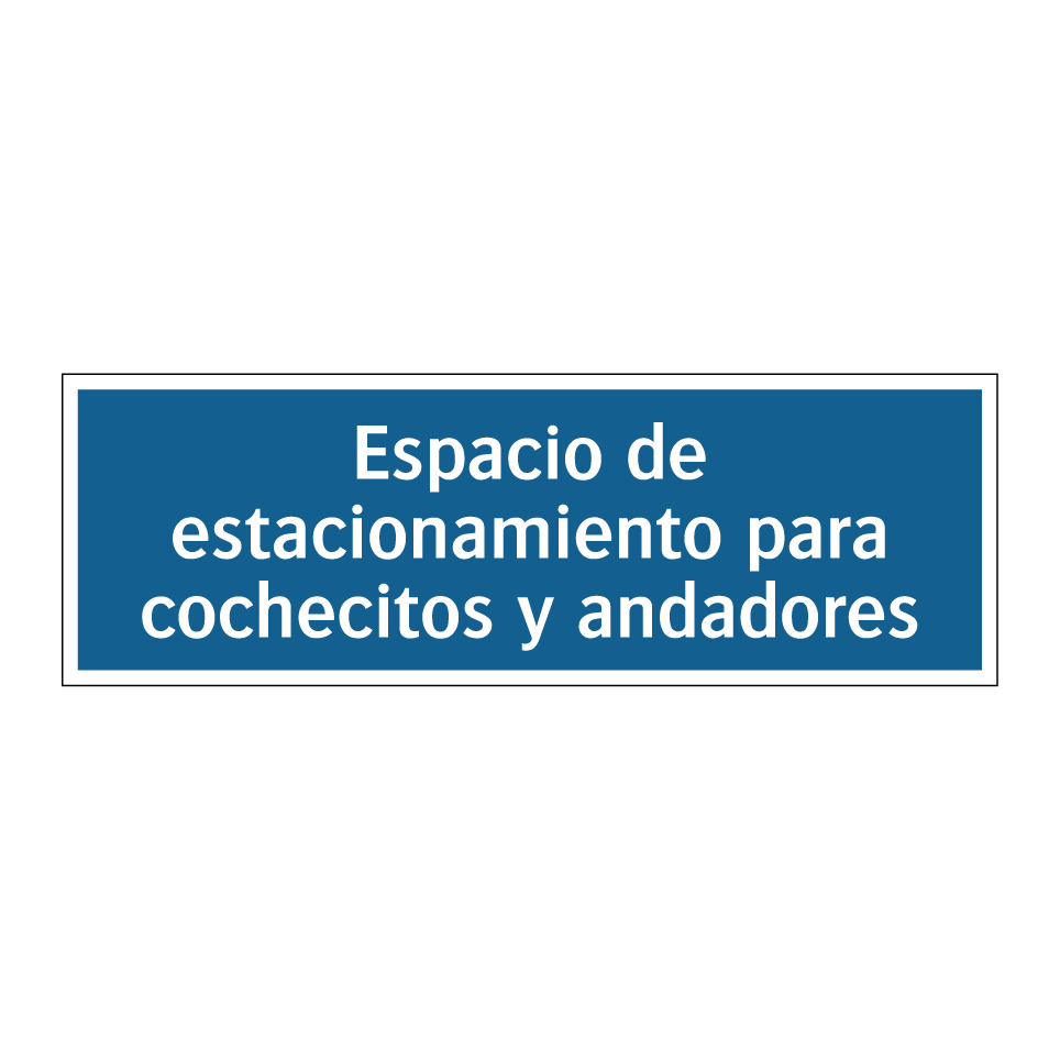 Espacio de estacionamiento para cochecitos y andadores