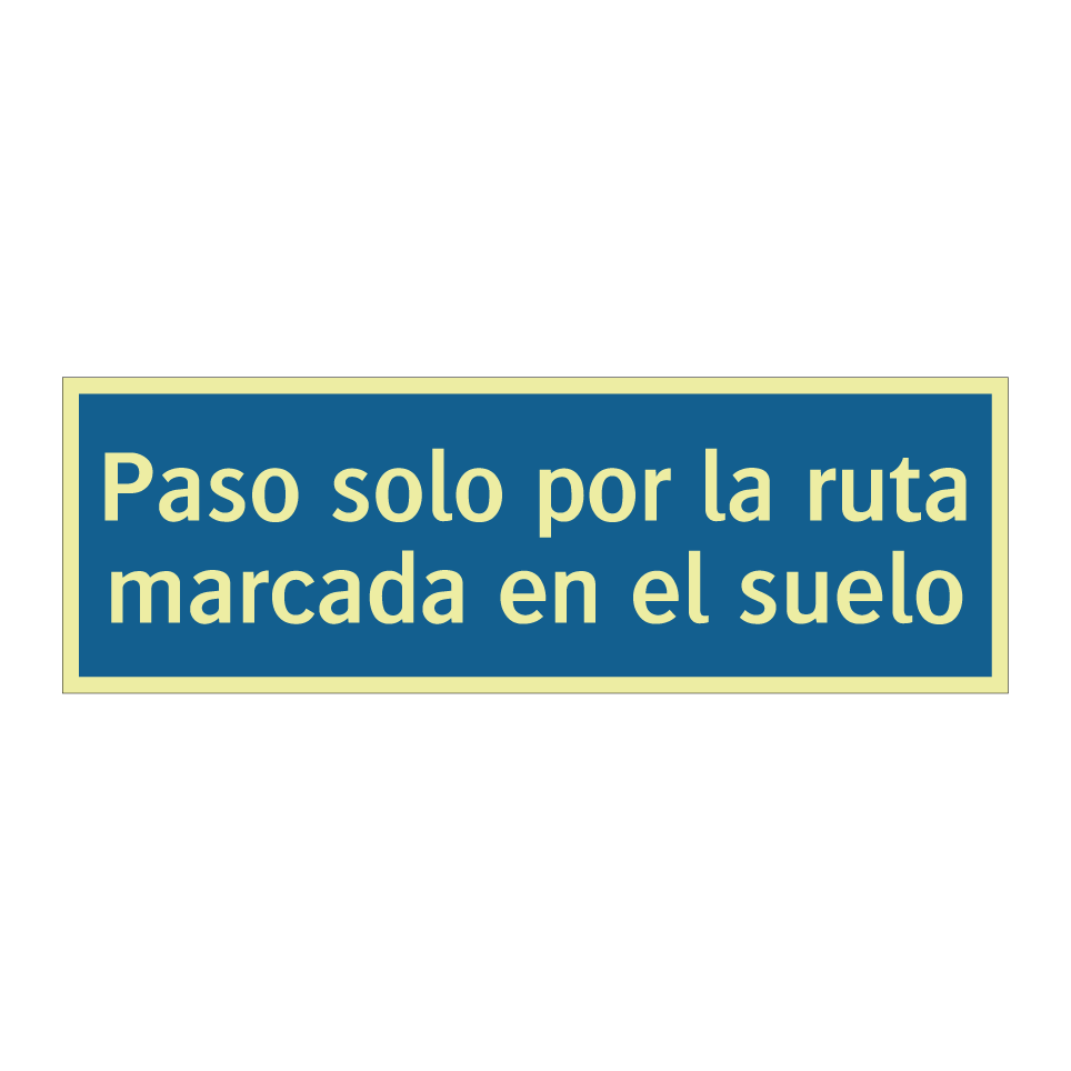 Paso solo por la ruta marcada en el suelo