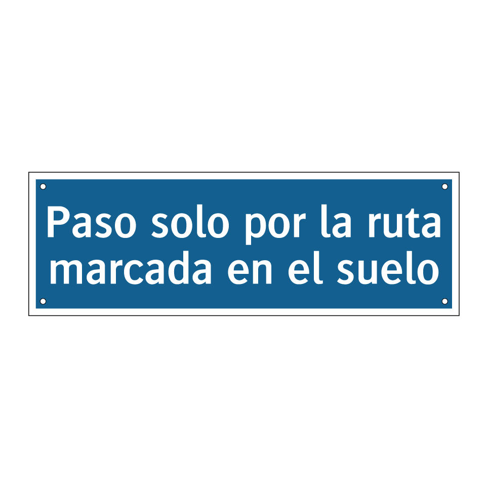 Paso solo por la ruta marcada en el suelo