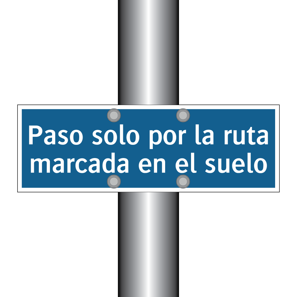 Paso solo por la ruta marcada en el suelo