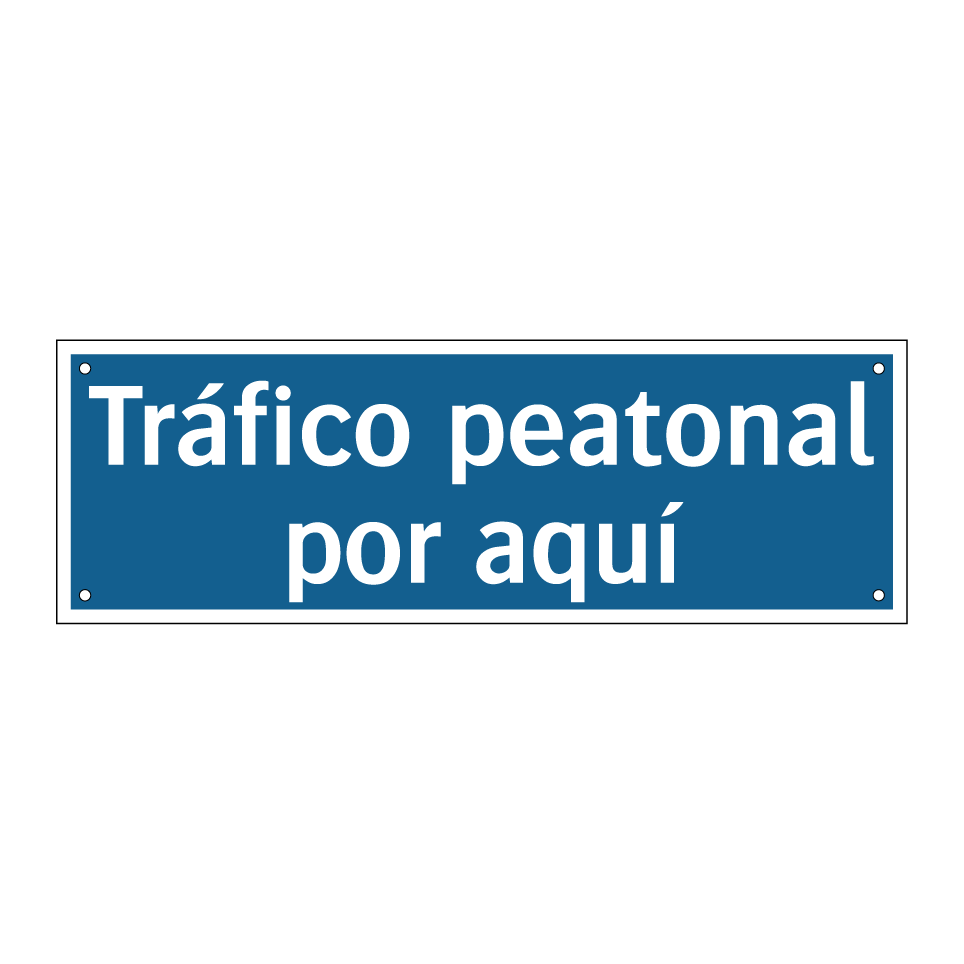 Tráfico peatonal por aquí