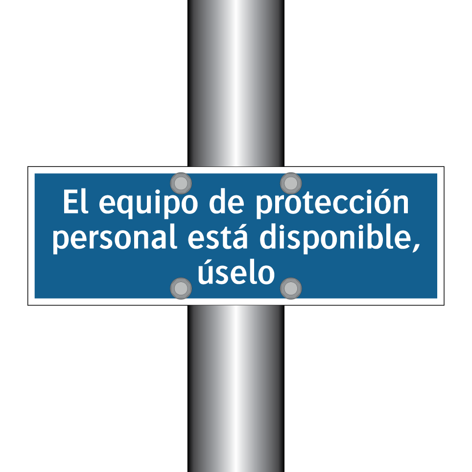 El equipo de protección personal está disponible, úselo