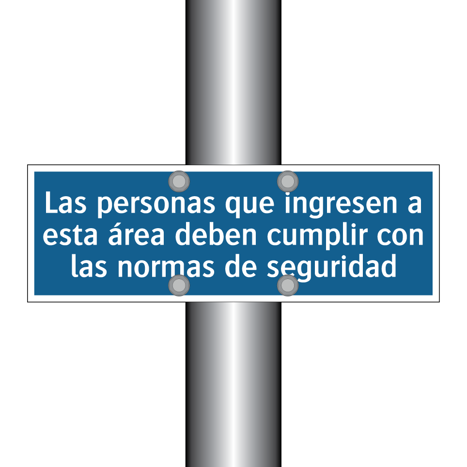 Las personas que ingresen a esta área deben cumplir con las normas de seguridad