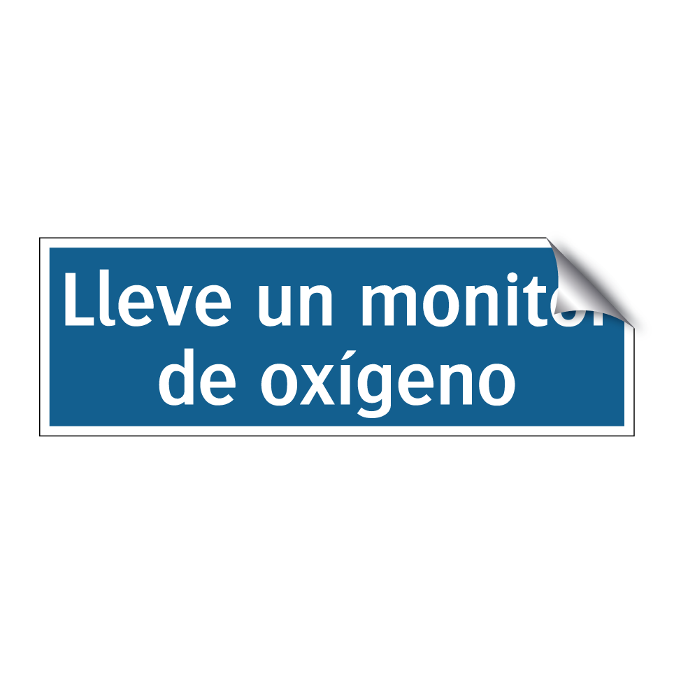 Lleve un monitor de oxígeno