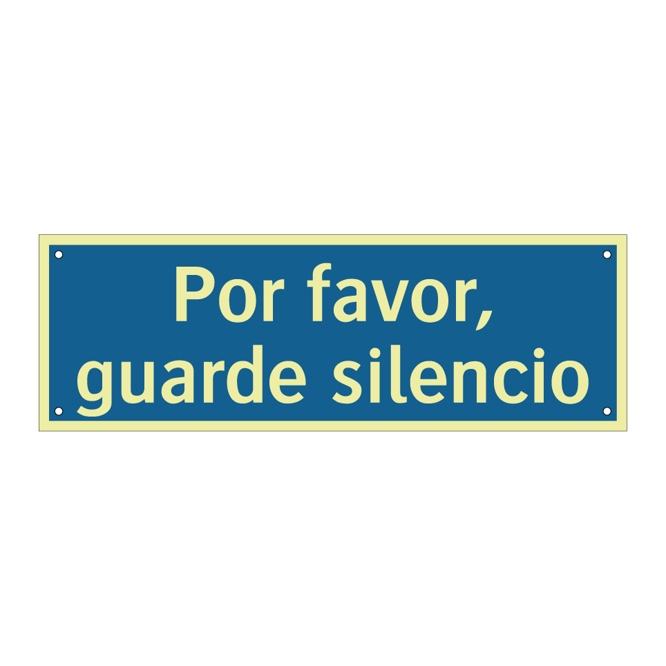 Por favor, guarde silencio