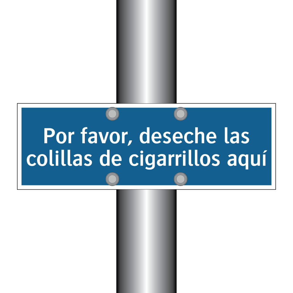 Por favor, deseche las colillas de cigarrillos aquí