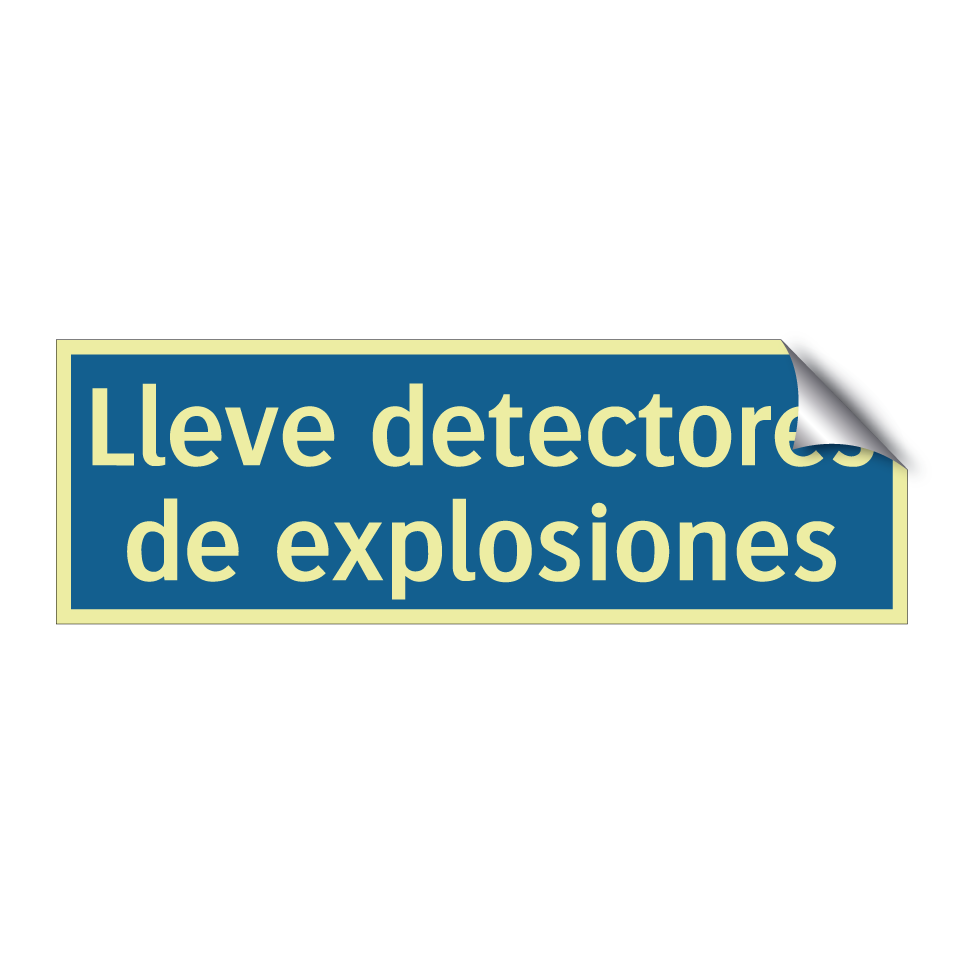 Lleve detectores de explosiones