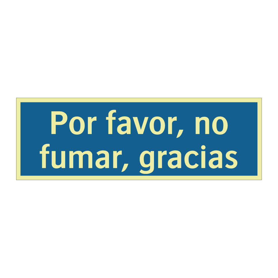 Por favor, no fumar, gracias