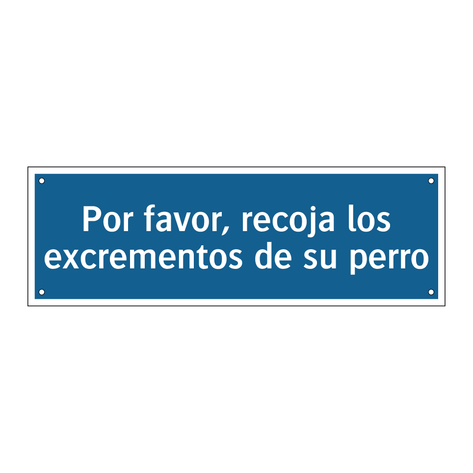 Por favor, recoja los excrementos de su perro