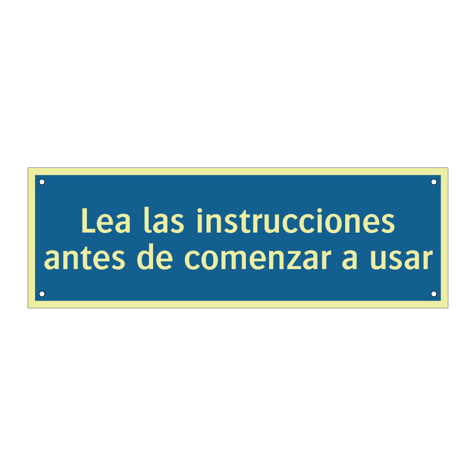 Lea las instrucciones antes de comenzar a usar
