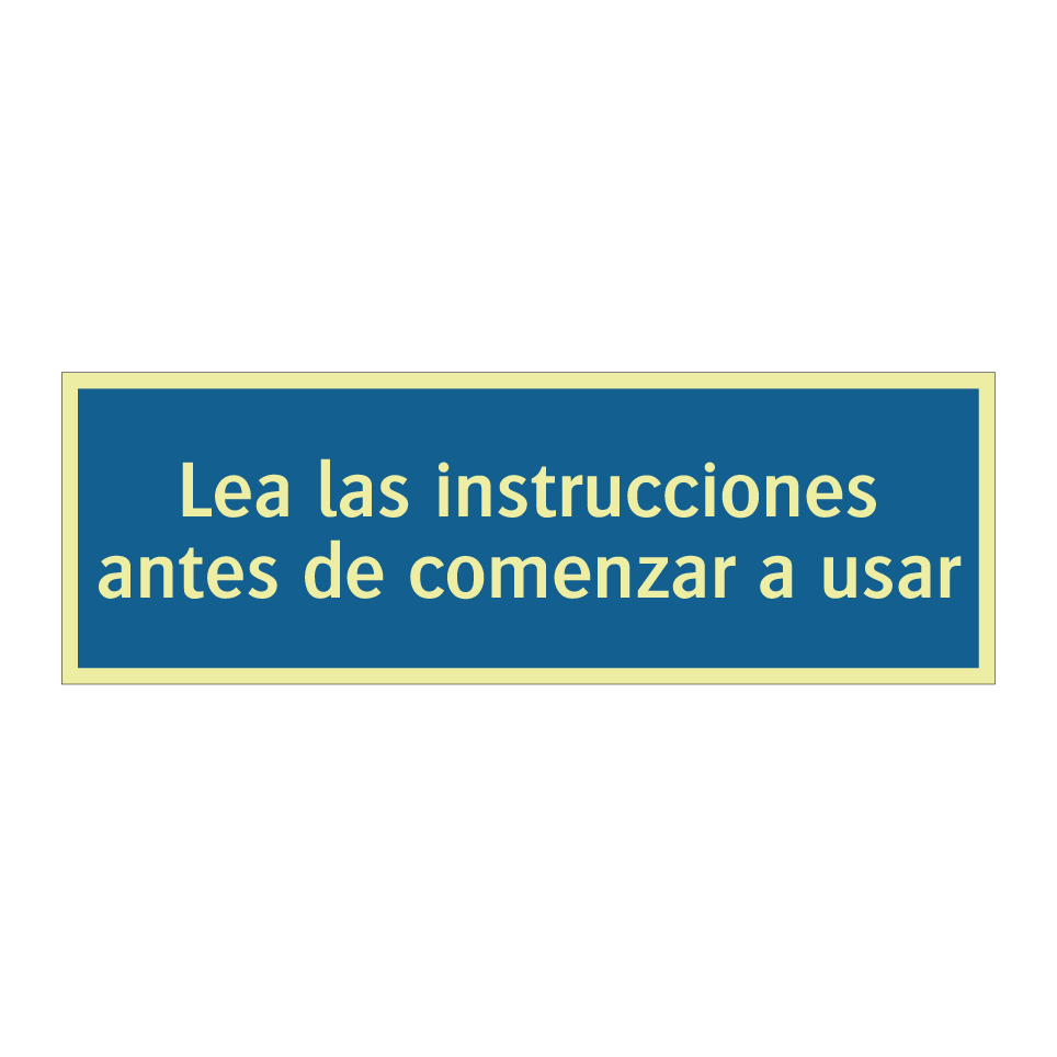 Lea las instrucciones antes de comenzar a usar