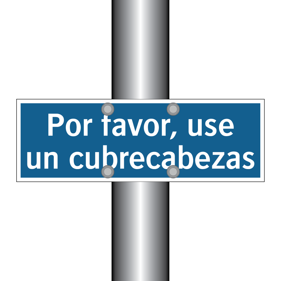 Por favor, use un cubrecabezas